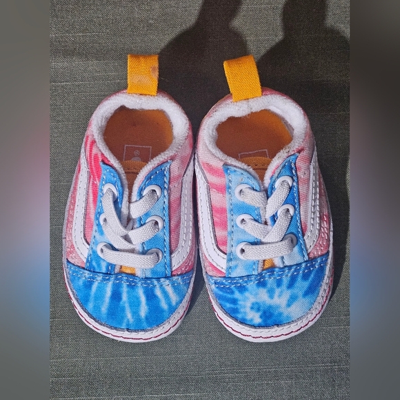 Vans Infant Tie-Dye Soft Soul Sneakers - Red, Blue, Yellow - Picture 5 of 7